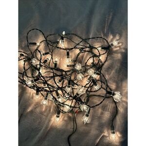Vintage Holiday Christmas Lights Acrylic Star Flower‎ Atomic Cover Soft Light 04